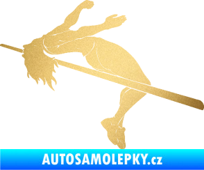 Samolepka Skok do výšky 001 levá atletika zlatá metalíza