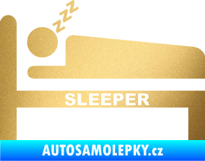 Samolepka Sleeper zlatá metalíza