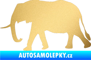 Samolepka Slon 014 levá zlatá metalíza