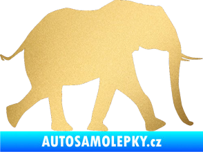 Samolepka Slon 015 pravá zlatá metalíza