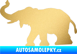 Samolepka Slon 021 levá zlatá metalíza