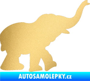 Samolepka Slon 022 pravá zlatá metalíza
