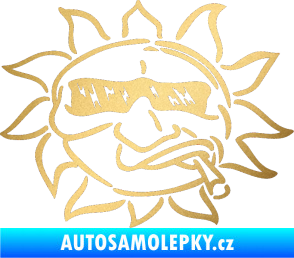 Samolepka Slunce pravá zlatá metalíza