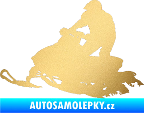 Samolepka Sněžný skútr 001 levá zlatá metalíza