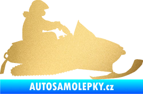 Samolepka Sněžný skútr 002 pravá zlatá metalíza