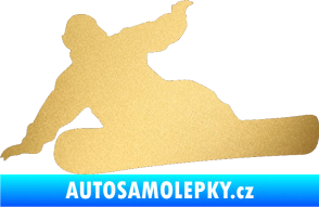 Samolepka Snowboard 001 levá zlatá metalíza
