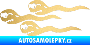 Samolepka Spermie levá zlatá metalíza