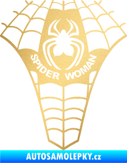 Samolepka Spider woman pavoučí žena zlatá metalíza