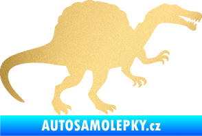 Samolepka Spinosaurus 001 pravá zlatá metalíza