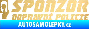 Samolepka Sponzor dopravní policie 004 zlatá metalíza