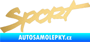 Samolepka Sport 001 zlatá metalíza