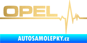 Samolepka Srdeční tep 036 levá Opel zlatá metalíza