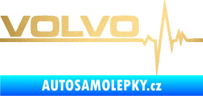 Samolepka Srdeční tep 037 levá Volvo zlatá metalíza