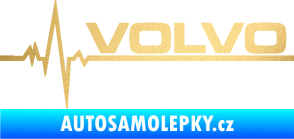 Samolepka Srdeční tep 037 pravá Volvo zlatá metalíza