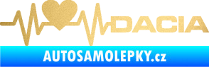 Samolepka Srdeční tep 045 pravá Dacia zlatá metalíza