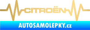 Samolepka Srdeční tep 057 Citroen zlatá metalíza