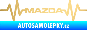 Samolepka Srdeční tep 059 Mazda zlatá metalíza