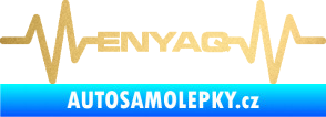 Samolepka Srdeční tep 063 Enyaq zlatá metalíza