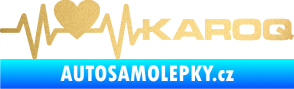 Samolepka Srdeční tep 068 pravá Karoq zlatá metalíza