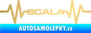 Samolepka Srdeční tep 075 Scala zlatá metalíza