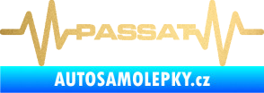 Samolepka Srdeční tep 076 Volkswagen Passat zlatá metalíza