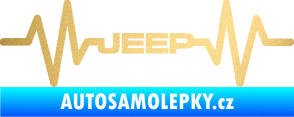 Samolepka Srdeční tep 081 Jeep zlatá metalíza