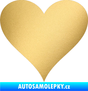 Samolepka Srdíčko 001 zlatá metalíza