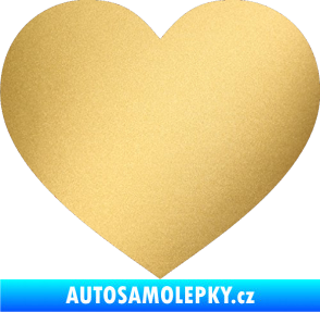 Samolepka Srdíčko 002 zlatá metalíza