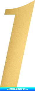 Samolepka Startovní číslo 1 typ 3 zlatá metalíza