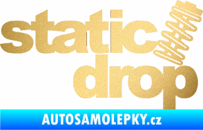 Samolepka Static drop 001 JDM styl zlatá metalíza