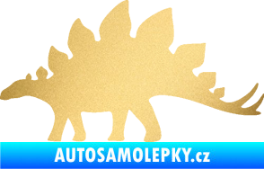 Samolepka Stegosaurus 001 levá zlatá metalíza
