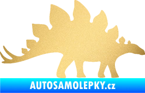 Samolepka Stegosaurus 001 pravá zlatá metalíza