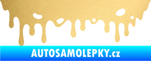 Samolepka Stékající skvrna 006 levá zlatá metalíza
