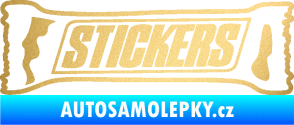 Samolepka Stickers nápis zlatá metalíza