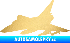 Samolepka Stíhací letoun 005 levá zlatá metalíza