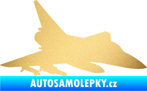 Samolepka Stíhací letoun 005 pravá zlatá metalíza