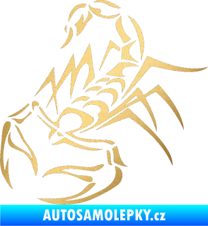 Samolepka Štír 017 levá zlatá metalíza