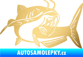 Samolepka Sumec 001 pravá zlatá metalíza