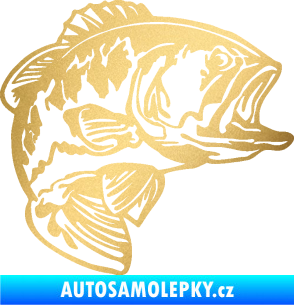 Samolepka Sumec 007 pravá zlatá metalíza
