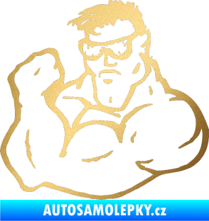 Samolepka Svalovec levá zlatá metalíza