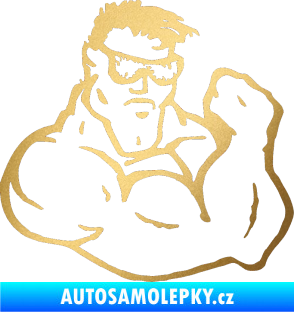 Samolepka Svalovec pravá zlatá metalíza