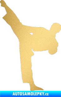 Samolepka Taekwondo 002 levá zlatá metalíza