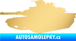 Samolepka Tank 002 levá M1 Abrams zlatá metalíza