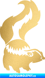 Samolepka Tchoř 002 pravá zvednutý ocas zlatá metalíza