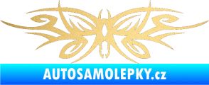 Samolepka Tetování 111 motýl zlatá metalíza