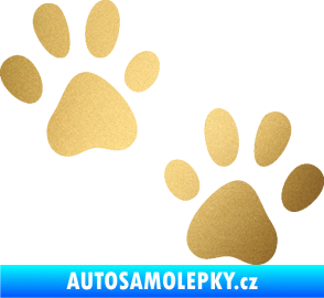 Samolepka Tlapky 011 zlatá metalíza