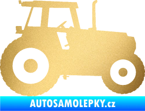 Samolepka Traktor 001 pravá zlatá metalíza