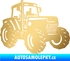 Samolepka Traktor 002 pravá Zetor zlatá metalíza