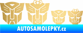 Samolepka Transformers 001 rodinka v autě zlatá metalíza
