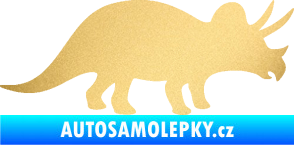 Samolepka Triceratops 001 pravá zlatá metalíza